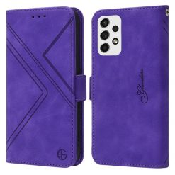Lacné Kryty | Peňaženkové puzdro Geometric fialové – Samsung Galaxy A53 5G | Lacné Kryty