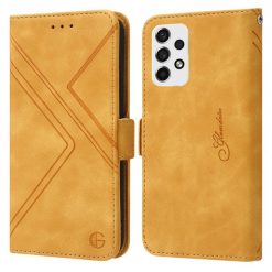 Lacné Kryty | Peňaženkové puzdro Geometric žlté – Samsung Galaxy A53 5G | Lacné Kryty