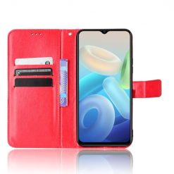 Lacné Kryty | Peňaženkové puzdro Grand case červené – Vivo Y55 5G | Lacné Kryty