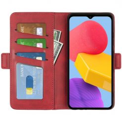 Peňaženkové puzdro Magnetic fresh case červené – Samsung Galaxy M13 | Lacné Kryty Lacné Kryty | Peňaženkové puzdro Magnetic fresh case červené – Samsung Galaxy M13 | Lacné Kryty