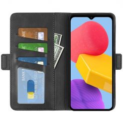 Lacné Kryty | Peňaženkové puzdro Magnetic fresh case čierne – Samsung Galaxy M13 | Lacné Kryty