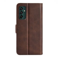 Lacné Kryty | Peňaženkové puzdro Magnetic fresh case tmavohnedé – Samsung Galaxy M13 | Lacné Kryty