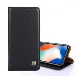 Lacné Kryty | Peňaženkové puzdro Non-magnetic Retro Case čierne – Motorola Moto G52 / G82 5G | Lacné Kryty