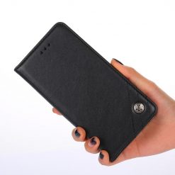 Lacné Kryty | Peňaženkové puzdro Non-magnetic Retro Case čierne – Motorola Moto G52 / G82 5G | Lacné Kryty