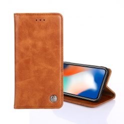 Lacné Kryty | Peňaženkové puzdro Non-magnetic Retro Case hnedé – Motorola Moto G52 / G82 5G | Lacné Kryty
