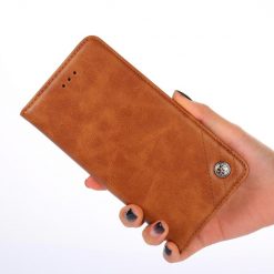 Lacné Kryty | Peňaženkové puzdro Non-magnetic Retro Case hnedé – Motorola Moto G52 / G82 5G | Lacné Kryty