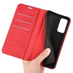 Lacné Kryty | Peňaženkové puzdro Posh magnetic case červené – Samsung Galaxy M13 | Lacné Kryty