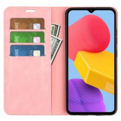 Peňaženkové puzdro Posh magnetic case ružové – Samsung Galaxy M13 | Lacné Kryty Lacné Kryty | Peňaženkové puzdro Posh magnetic case ružové – Samsung Galaxy M13 | Lacné Kryty