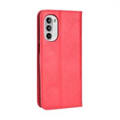 Lacné Kryty | Peňaženkové puzdro Retro Leather červené – Motorola Moto G52 / G82 5G | Lacné Kryty