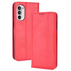 Lacné Kryty | Peňaženkové puzdro Retro Leather červené – Motorola Moto G52 / G82 5G | Lacné Kryty