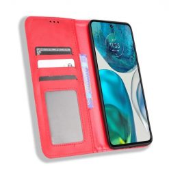 Lacné Kryty | Peňaženkové puzdro Retro Leather červené – Motorola Moto G52 / G82 5G | Lacné Kryty