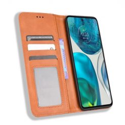 Peňaženkové puzdro Retro Leather hnedé – Motorola Moto G52 / G82 5G | Lacné Kryty Lacné Kryty | Peňaženkové puzdro Retro Leather hnedé – Motorola Moto G52 / G82 5G | Lacné Kryty