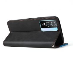 Lacné Kryty | Peňaženkové puzdro Stitching čierno-modré – Vivo Y76 5G | Lacné Kryty