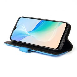 Lacné Kryty | Peňaženkové puzdro Stitching čierno-modré – Vivo Y76 5G | Lacné Kryty