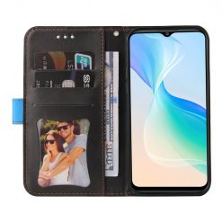 Lacné Kryty | Peňaženkové puzdro Stitching čierno-modré – Vivo Y76 5G | Lacné Kryty