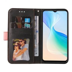 Lacné Kryty | Peňaženkové puzdro Stitching čierno-ružové – Vivo Y76 5G | Lacné Kryty