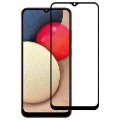 Tvrdené sklo celopovrchové čierne – Samsung Galaxy A02s / A03s