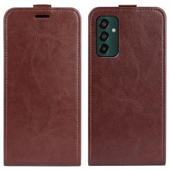 Vyklápacie puzdro Vertical flip case hnedé – Samsung Galaxy M13 | Lacné Kryty Lacné Kryty | Vyklápacie puzdro Vertical flip case hnedé – Samsung Galaxy M13 | Lacné Kryty