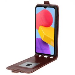 Vyklápacie puzdro Vertical flip case hnedé – Samsung Galaxy M13 | Lacné Kryty Lacné Kryty | Vyklápacie puzdro Vertical flip case hnedé – Samsung Galaxy M13 | Lacné Kryty