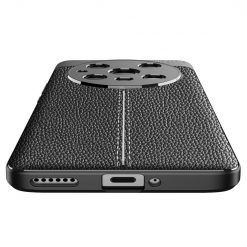 Lacné Kryty | Zadný kryt Litchi Pattern čierny – Honor Magic 4 Pro | Lacné Kryty