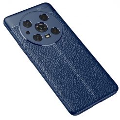 Lacné Kryty | Zadný kryt Litchi Pattern modrý – Honor Magic 4 Pro | Lacné Kryty