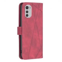 Knižkové puzdro Rhombus červené – Motorola Moto E32 / E32s | Lacné Kryty Lacné Kryty | Knižkové puzdro Rhombus červené – Motorola Moto E32 / E32s | Lacné Kryty