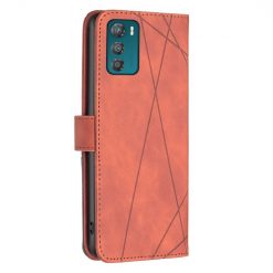 Knižkové puzdro Rhombus hnedé – Motorola Moto G42 | Lacné Kryty Lacné Kryty | Knižkové puzdro Rhombus hnedé – Motorola Moto G42 | Lacné Kryty