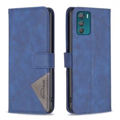 Lacné Kryty | Knižkové puzdro Rhombus modré – Motorola Moto G42 | Lacné Kryty