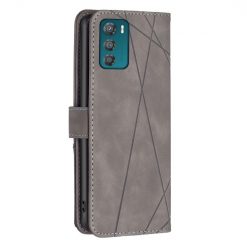 Lacné Kryty | Knižkové puzdro Rhombus sivé – Motorola Moto G42 | Lacné Kryty