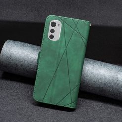 Knižkové puzdro Rhombus zelené – Motorola Moto E32 / E32s | Lacné Kryty Lacné Kryty | Knižkové puzdro Rhombus zelené – Motorola Moto E32 / E32s | Lacné Kryty