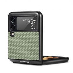 Kryt Cross Pattern Slim zelený – Samsung Galaxy Z Flip 4 | Lacné Kryty Lacné Kryty | Kryt Cross Pattern Slim zelený – Samsung Galaxy Z Flip 4 | Lacné Kryty