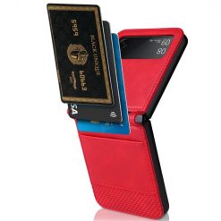 Lacné Kryty | Kryt Retro Leather červený – Samsung Galaxy Z Flip 4 | Lacné Kryty