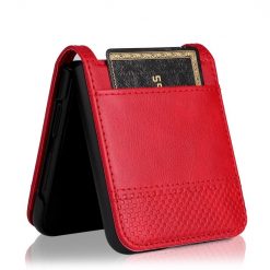 Lacné Kryty | Kryt Retro Leather červený – Samsung Galaxy Z Flip 4 | Lacné Kryty