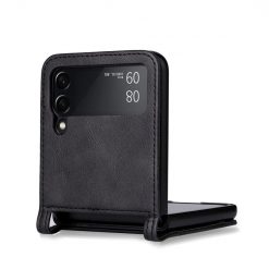Kryt Retro Leather čierny – Samsung Galaxy Z Flip 4 | Lacné Kryty Lacné Kryty | Kryt Retro Leather čierny – Samsung Galaxy Z Flip 4 | Lacné Kryty