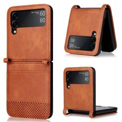 Kryt Retro Leather hnedý – Samsung Galaxy Z Flip 4 | Lacné Kryty Lacné Kryty | Kryt Retro Leather hnedý – Samsung Galaxy Z Flip 4 | Lacné Kryty