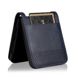 Kryt Retro Leather modrý – Samsung Galaxy Z Flip 4 | Lacné Kryty Lacné Kryty | Kryt Retro Leather modrý – Samsung Galaxy Z Flip 4 | Lacné Kryty