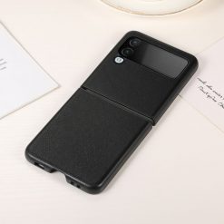 Lacné Kryty | Kryt Shockproof Litchi Texture čierny – Samsung Galaxy Z Flip 4 | Lacné Kryty
