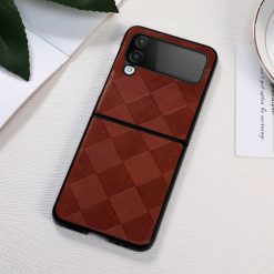 Lacné Kryty | Kryt Weave Case hnedý – Samsung Galaxy Z Flip 4 | Lacné Kryty