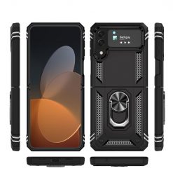 Lacné Kryty | Odolný Kryt Ring Armor case čierny – Samsung Galaxy Z Flip 4 | Lacné Kryty