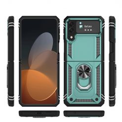 Lacné Kryty | Odolný Kryt Ring Armor case zelený – Samsung Galaxy Z Flip 4 | Lacné Kryty