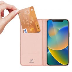 Peňaženkové puzdro Dux Ducis Skin Pro ružové – Apple iPhone 14 | Lacné Kryty Lacné Kryty | Peňaženkové puzdro Dux Ducis Skin Pro ružové – Apple iPhone 14 | Lacné Kryty
