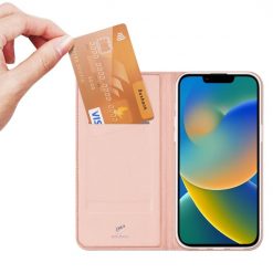 Lacné Kryty | Peňaženkové puzdro Dux Ducis Skin Pro ružové – Apple iPhone 14 Plus | Lacné Kryty