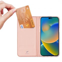 Lacné Kryty | Peňaženkové puzdro Dux Ducis Skin Pro ružové – Apple iPhone 14 Pro | Lacné Kryty