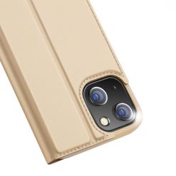 Lacné Kryty | Peňaženkové puzdro Dux Ducis Skin Pro zlaté – Apple iPhone 14 | Lacné Kryty