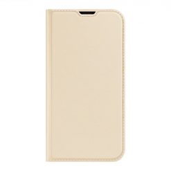 Lacné Kryty | Peňaženkové puzdro Dux Ducis Skin Pro zlaté – Apple iPhone 14 | Lacné Kryty