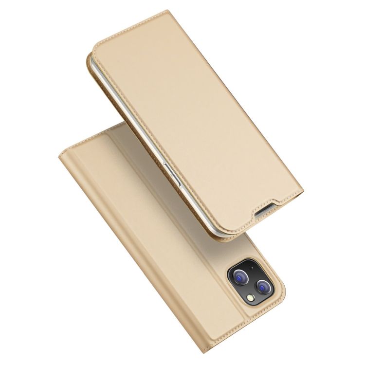 Peňaženkové puzdro Dux Ducis Skin Pro zlaté – Apple iPhone 14 Plus