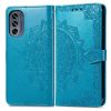 Lacné Kryty | Peňaženkové puzdro Embossing Pattern Mandala Flower čierne – Motorola Moto G42 | Lacné Kryty