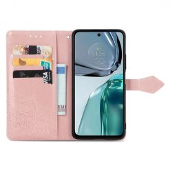 Peňaženkové puzdro Embossing Pattern Mandala Flower ružové – Motorola Moto G42 | Lacné Kryty Lacné Kryty | Peňaženkové puzdro Embossing Pattern Mandala Flower ružové – Motorola Moto G42 | Lacné Kryty