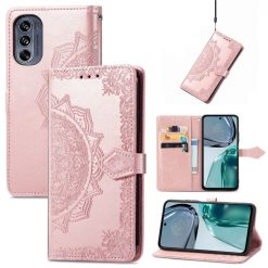 Peňaženkové puzdro Embossing Pattern Mandala Flower ružové – Motorola Moto G42 | Lacné Kryty Lacné Kryty | Peňaženkové puzdro Embossing Pattern Mandala Flower ružové – Motorola Moto G42 | Lacné Kryty