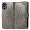 Lacné Kryty | Peňaženkové puzdro Embossing Pattern Mandala Flower fialové – Motorola Moto G42 | Lacné Kryty